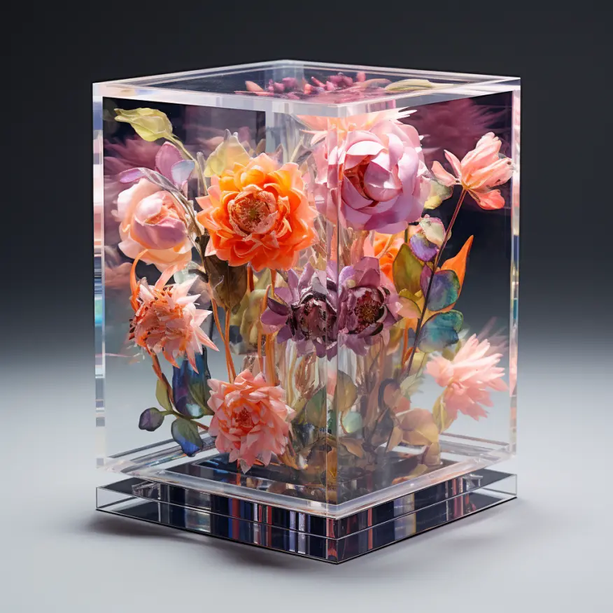 clear box for flowers
