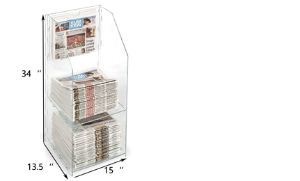Acrylic Newspaper Stands for Lobby or Library Use