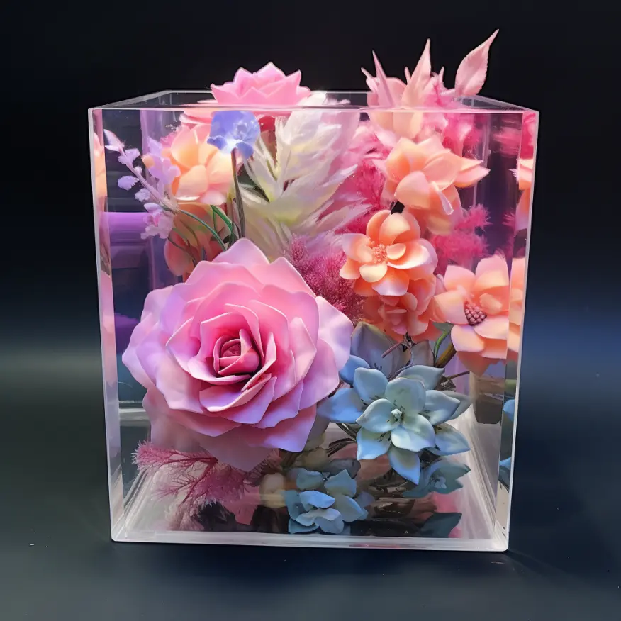 acrylic boxes for flowers