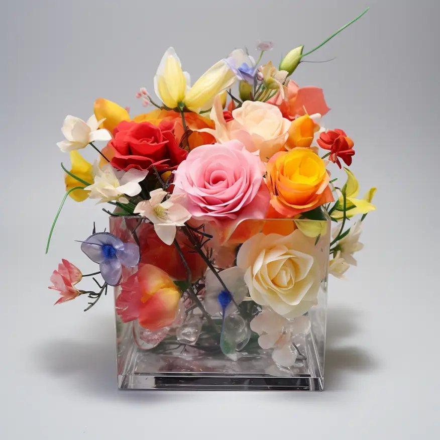 clear acrylic flower box
