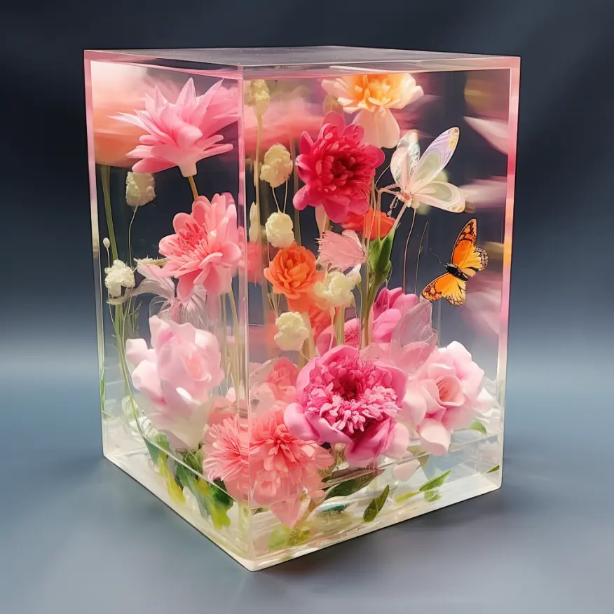 clear acrylic flower box wholesale