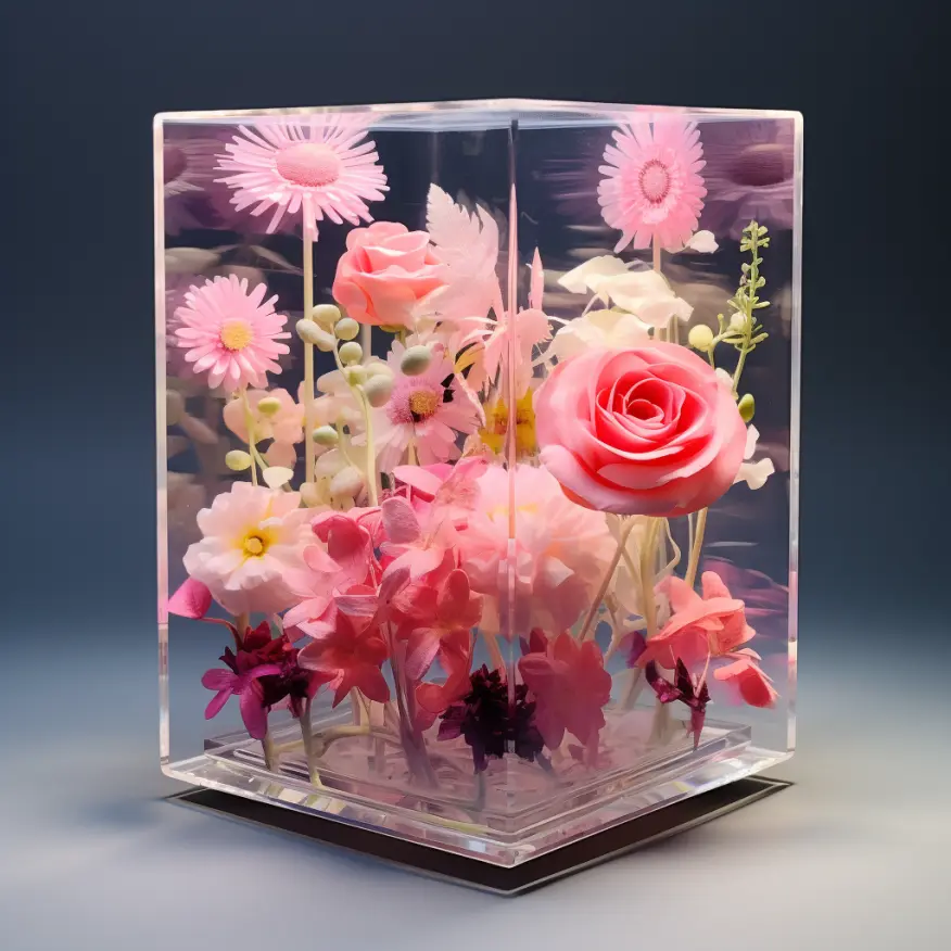 clear plastic rose boxes