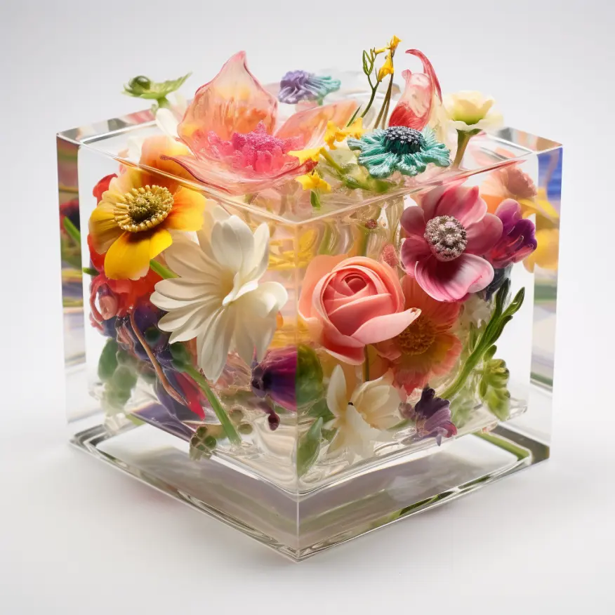 transparent acrylic flower box